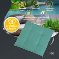 Stuhlkissen 2er Set LAURA FIUME - Sitzkissen für Gartenstuhl, Küchenstuhl oder Esszimmerstuhl