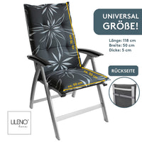 Hochlehnerauflage Gartenstuhl Auflage 2er Set FLORENCE, bequeme Sitzauflage für Gartenmöbel, Stuhlkissen