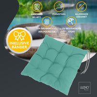 Stuhlkissen Linda Fiume 6er Set - Sitzkissen für Gartenstuhl, Küchenstuhl oder Esszimmerstuhl