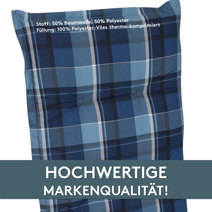 Polsterauflage Niedriglehner 2er Set, bequeme Sitzauflage für Gartenstühle, Stuhlkissen