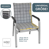 Polsterauflage Niedriglehner 2er Set, bequeme Sitzauflage für Gartenstühle, Stuhlkissen