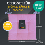 Stuhlkissen 6er Set LAURA FIUME - Sitzkissen für Gartenstuhl, Küchenstuhl oder Esszimmerstuhl