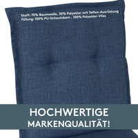 Hochlehnerauflage 2er Set FLORENCE TINO - Gartenstuhl Auflage, bequeme Sitzauflage für Gartenmöbel, Stuhlkissen