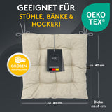 Stuhlkissen Linda Fiume 6er Set - Sitzkissen für Gartenstuhl, Küchenstuhl oder Esszimmerstuhl