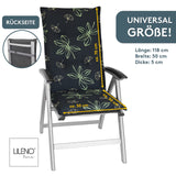 Hochlehnerauflage Gartenstuhl Auflage 2er Set FLORENCE, bequeme Sitzauflage für Gartenmöbel, Stuhlkissen