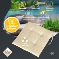 Stuhlkissen 2er Set LAURA TINO - Sitzkissen für Gartenstuhl, Küchenstuhl oder Esszimmerstuhl