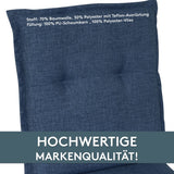 Hochlehnerauflage 2er Set FLORENCE TINO - Gartenstuhl Auflage, bequeme Sitzauflage für Gartenmöbel, Stuhlkissen