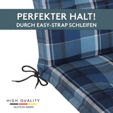 Polsterauflage Niedriglehner 2er Set, bequeme Sitzauflage für Gartenstühle, Stuhlkissen