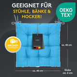 Stuhlkissen Linda Fiume 2er Set - Sitzkissen für Gartenstuhl, Küchenstuhl oder Esszimmerstuhl