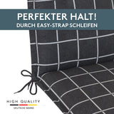 Hochlehnerauflage Gartenstuhl Auflage 2er Set FLORENCE, bequeme Sitzauflage für Gartenmöbel, Stuhlkissen