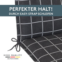 Polsterauflage Niedriglehner 2er Set, bequeme Sitzauflage für Gartenstühle, Stuhlkissen