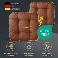 Stuhlkissen LISA CAPRI 6er Set - Sitzkissen für Gartenstuhl, Küchenstuhl oder Esszimmerstuhl