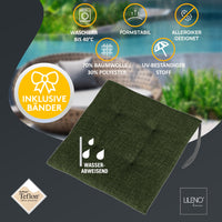 Stuhlkissen 2er Set LAURA TINO - Sitzkissen für Gartenstuhl, Küchenstuhl oder Esszimmerstuhl