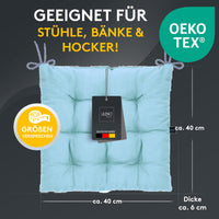 Stuhlkissen Linda Fiume 4er Set - Sitzkissen für Gartenstuhl, Küchenstuhl oder Esszimmerstuhl