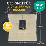 Stuhlkissen 6er Set LAURA FIUME - Sitzkissen für Gartenstuhl, Küchenstuhl oder Esszimmerstuhl