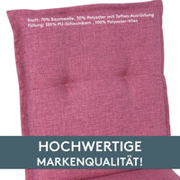 Hochlehnerauflage 2er Set FLORENCE TINO - Gartenstuhl Auflage, bequeme Sitzauflage für Gartenmöbel, Stuhlkissen