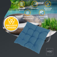 Stuhlkissen Linda Fiume 6er Set - Sitzkissen für Gartenstuhl, Küchenstuhl oder Esszimmerstuhl