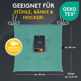 Stuhlkissen 6er Set LAURA FIUME - Sitzkissen für Gartenstuhl, Küchenstuhl oder Esszimmerstuhl