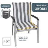 Polsterauflage Niedriglehner 2er Set, bequeme Sitzauflage für Gartenstühle, Stuhlkissen