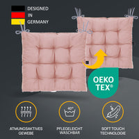 Stuhlkissen Linda Fiume 4er Set - Sitzkissen für Gartenstuhl, Küchenstuhl oder Esszimmerstuhl