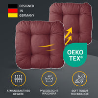 Stuhlkissen LISA CAPRI 6er Set - Sitzkissen für Gartenstuhl, Küchenstuhl oder Esszimmerstuhl
