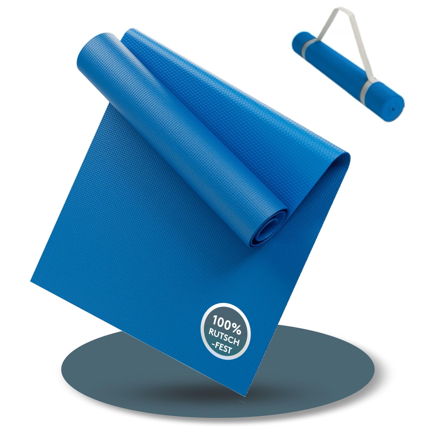 Yogamatte Gymnastikmatte 180x60 cm inkl. Tragegurt, rutschfeste Fitnessmatte
