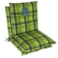 Polsterauflage Niedriglehner 2er Set, bequeme Sitzauflage für Gartenstühle, Stuhlkissen