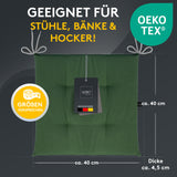 Stuhlkissen 6er Set LAURA FIUME - Sitzkissen für Gartenstuhl, Küchenstuhl oder Esszimmerstuhl