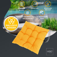 Stuhlkissen Linda Fiume 6er Set - Sitzkissen für Gartenstuhl, Küchenstuhl oder Esszimmerstuhl