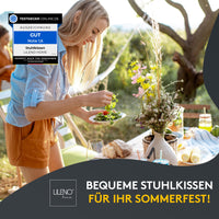 Stuhlkissen Linda Fiume 6er Set - Sitzkissen für Gartenstuhl, Küchenstuhl oder Esszimmerstuhl