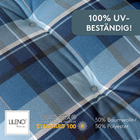 Polsterauflage Niedriglehner 2er Set, bequeme Sitzauflage für Gartenstühle, Stuhlkissen