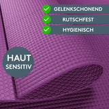 Yogamatte Gymnastikmatte 180x60 cm inkl. Tragegurt, rutschfeste Fitnessmatte