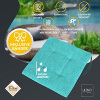 Stuhlkissen 2er Set LAURA TINO - Sitzkissen für Gartenstuhl, Küchenstuhl oder Esszimmerstuhl