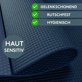 Yogamatte Gymnastikmatte 180x60 cm inkl. Tragegurt, rutschfeste Fitnessmatte