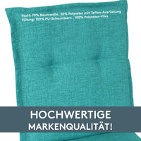 Hochlehnerauflage 2er Set FLORENCE TINO - Gartenstuhl Auflage, bequeme Sitzauflage für Gartenmöbel, Stuhlkissen