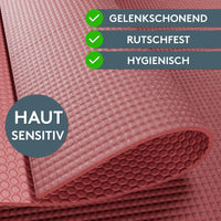 Yogamatte Gymnastikmatte 180x60 cm inkl. Tragegurt, rutschfeste Fitnessmatte