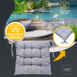 Stuhlkissen LINDA STREIFEN 1er Set - Sitzkissen für Gartenstuhl, Küchenstuhl oder Esszimmerstuhl