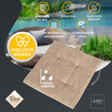 Stuhlkissen 2er Set LAURA TINO - Sitzkissen für Gartenstuhl, Küchenstuhl oder Esszimmerstuhl