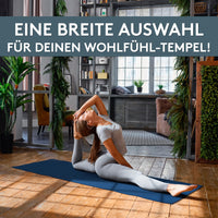Yogamatte Gymnastikmatte 180x60 cm inkl. Tragegurt, rutschfeste Fitnessmatte