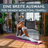 Yogamatte Gymnastikmatte 180x60 cm inkl. Tragegurt, rutschfeste Fitnessmatte
