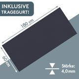 Yogamatte Gymnastikmatte 180x60 cm inkl. Tragegurt, rutschfeste Fitnessmatte