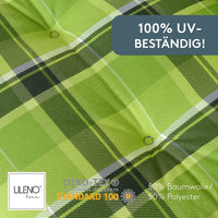 Polsterauflage Niedriglehner 2er Set, bequeme Sitzauflage für Gartenstühle, Stuhlkissen