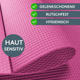 Yogamatte Gymnastikmatte 180x60 cm inkl. Tragegurt, rutschfeste Fitnessmatte