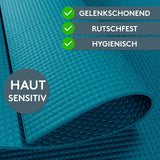 Yogamatte Gymnastikmatte 180x60 cm inkl. Tragegurt, rutschfeste Fitnessmatte