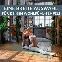 Yogamatte Gymnastikmatte 180x60 cm inkl. Tragegurt, rutschfeste Fitnessmatte