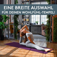 Yogamatte Gymnastikmatte 180x60 cm inkl. Tragegurt, rutschfeste Fitnessmatte