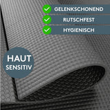 Yogamatte Gymnastikmatte 180x60 cm inkl. Tragegurt, rutschfeste Fitnessmatte