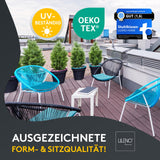 Stuhlkissen LINDA STREIFEN 2er Set - Sitzkissen für Gartenstuhl, Küchenstuhl oder Esszimmerstuhl