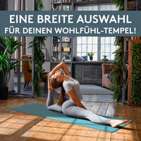 Yogamatte Gymnastikmatte 180x60 cm inkl. Tragegurt, rutschfeste Fitnessmatte