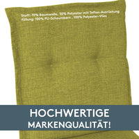 Hochlehnerauflage 2er Set FLORENCE TINO - Gartenstuhl Auflage, bequeme Sitzauflage für Gartenmöbel, Stuhlkissen